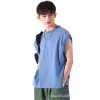 Marca de moda de verano 230g peso pound algodón sin mangas camiseta de hombre chaleco personalizado ropa deportiva canaleta colectiva al por mayor Specification image